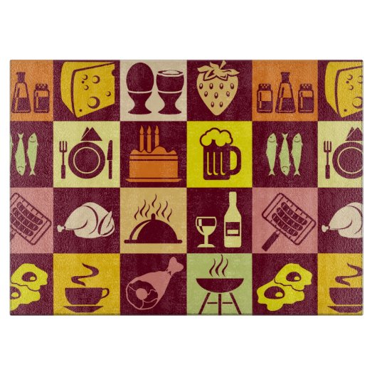 Planche À Découper Motif 2 de nourriture (Devant)