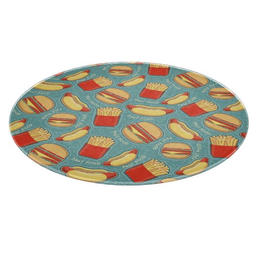 Planche À Découper Motif 3 d'aliments de préparation rapide (Coin)