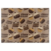 Planche À Découper Motif 3 de chocolat et de pâtisseries (Devant)