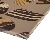 Planche À Découper Motif 3 de chocolat et de pâtisseries (Coin)