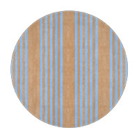 Motif à cinq bandes bleu et brun