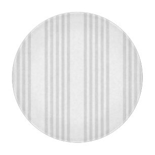 Planche À Découper Motif à cinq bandes gris clair et blanc