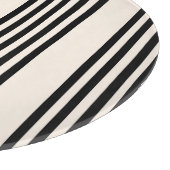 Planche À Découper Motif à cinq bandes noir et beige (Coin)