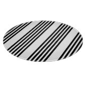 Planche À Découper Motif à cinq bandes noir et blanc (Coin)