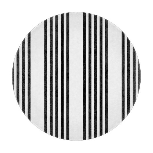 Planche À Découper Motif à cinq bandes noir et blanc (Devant)