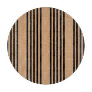 Planche À Découper Motif à cinq bandes noir et brun