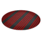 Planche À Découper Motif à cinq bandes rouge et charbon de bois (Coin)