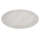 Planche À Découper Motif à cinq rayures beige et blanc (Coin)