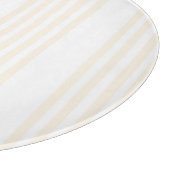 Planche À Découper Motif à cinq rayures beige et blanc (Coin)