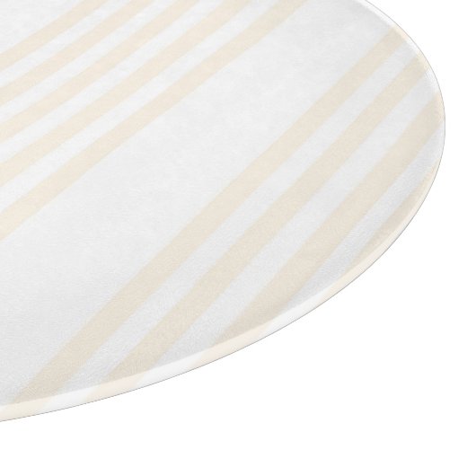Planche À Découper Motif à cinq rayures beige et blanc (Coin)