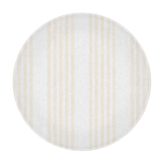 Planche À Découper Motif à cinq rayures beige et blanc (Devant)