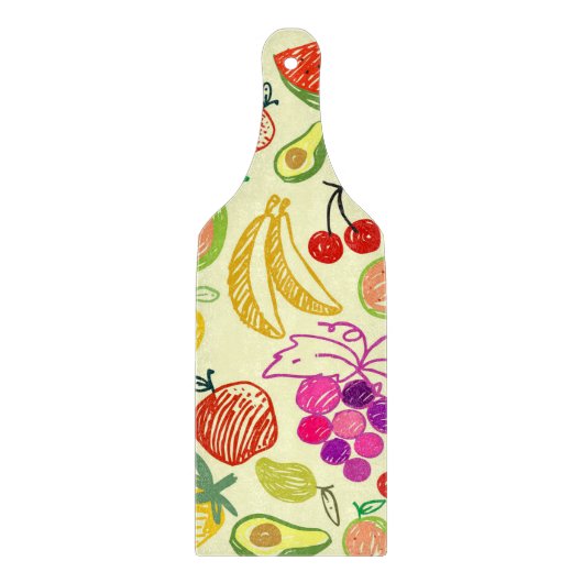 Planche À Découper Motif à doodle de fruits assoré (Devant)