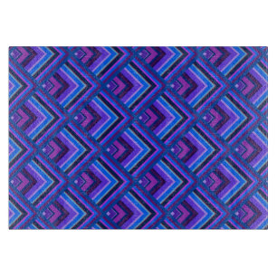 Planche À Découper Motif à échelle Bleu et violet