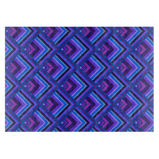 Planche À Découper Motif à échelle Bleu et violet (Devant)