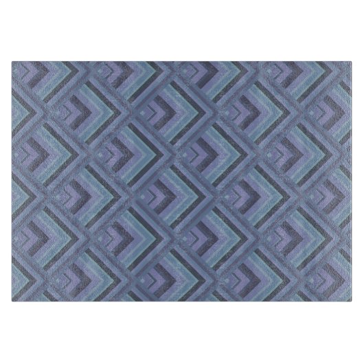 Planche À Découper Motif à échelle gris bleu (Devant)