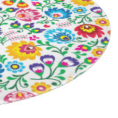 Planche À Découper Motif à fleurs d'art populaire 2 (Coin)