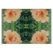 Planche À Découper Motif à fleurs d'Hibiscus orange (Devant)