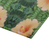Planche À Découper Motif à fleurs d'Hibiscus orange (Coin)