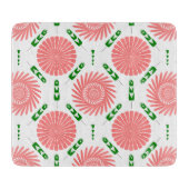 Planche À Découper motif à fleurs roses (Devant)