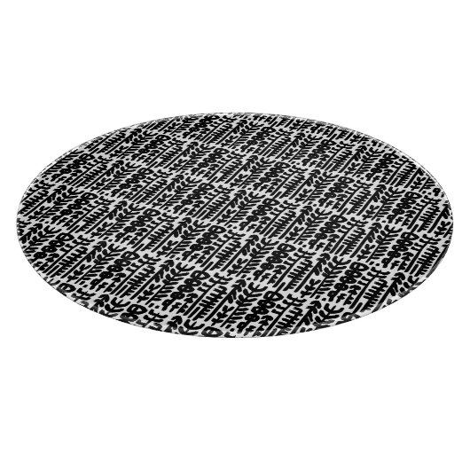 Planche À Découper Motif à l'encre noire d'arbre de course (Coin)