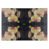 Planche À Découper Motif à orchidée jaune (Devant)