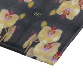 Planche À Découper Motif à orchidée jaune (Coin)
