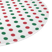 Planche À Découper Motif à points Polka de Noël rouge et vert (Coin)