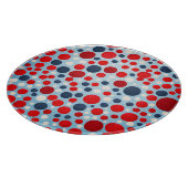 Planche À Découper Motif à pois rouge bleu (Coin)