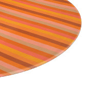 Planche À Découper Motif à rayures orange (Coin)