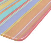 Planche À Découper Motif à rayures pastel (Coin)