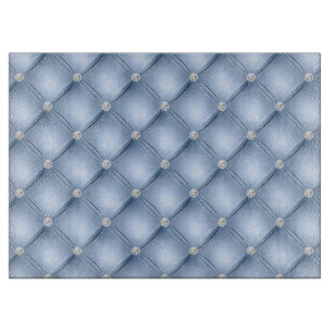 Planche À Découper Motif à tufté en diamant bleu clair de luxe