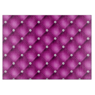 Planche À Découper Motif à tufté en diamant rose de luxe