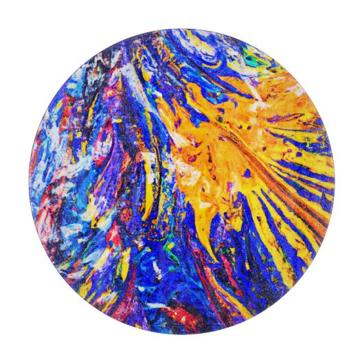 Planche À Découper Motif Abstrait coloré (Devant)