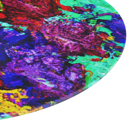 Planche À Découper Motif Abstrait coloré (Coin)