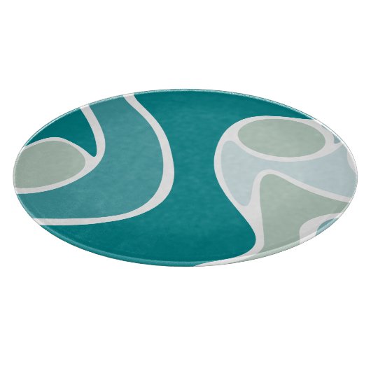 Planche À Découper motif Abstrait dans les tons bleus (Coin)