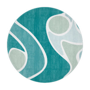 Planche À Découper motif Abstrait dans les tons bleus