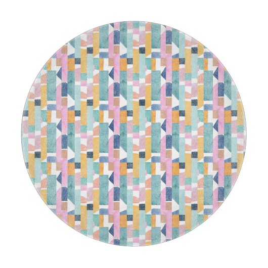 Planche À Découper Motif abstrait de forme d'aquarelle (Devant)