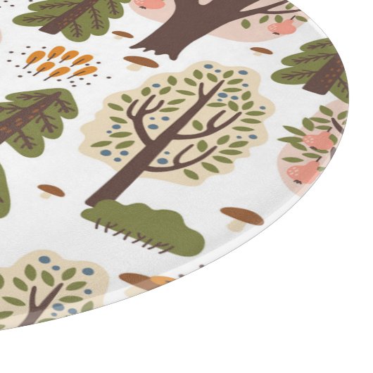 Planche À Découper Motif Abstrait de la forêt d'automne (Coin)