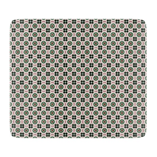 Planche À Découper Motif abstrait de Noël funky boho rétro mignon (Devant)