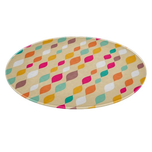 Planche À Découper motif abstrait de style rétro (Coin)