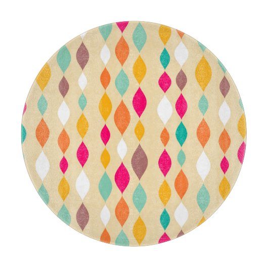 Planche À Découper motif abstrait de style rétro (Devant)