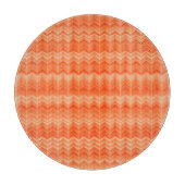 Planche À Découper Motif abstrait de textile de zigzag de rouge (Devant)