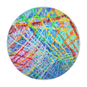 Planche À Découper Motif Abstrait éclatant couleur éclatant