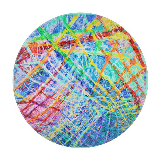 Planche À Découper Motif Abstrait éclatant couleur éclatant (Devant)