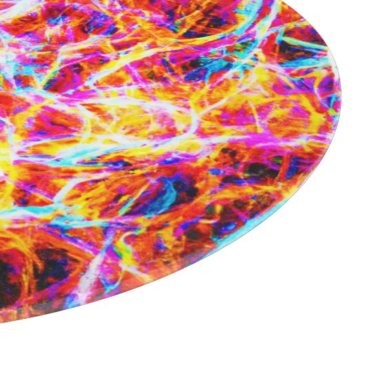 Planche À Découper Motif Abstrait électrique dynamique (Coin)