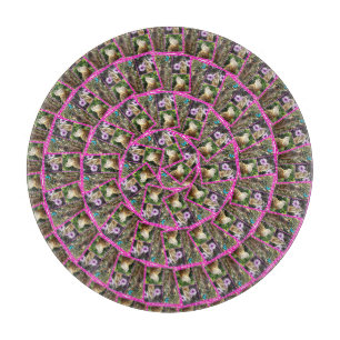 Planche À Découper Motif abstrait en spirale de suricates,