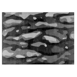 Planche À Découper Motif Abstrait Noir Blanc Gris Tendance