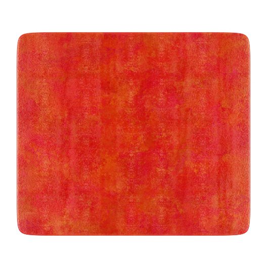 Planche À Découper Motif Abstrait Orange Rouge (Devant)
