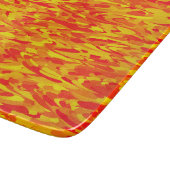 Planche À Découper Motif Abstrait orange rouge jaune (Coin)