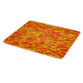 Planche À Découper Motif Abstrait orange rouge jaune (Coin)
